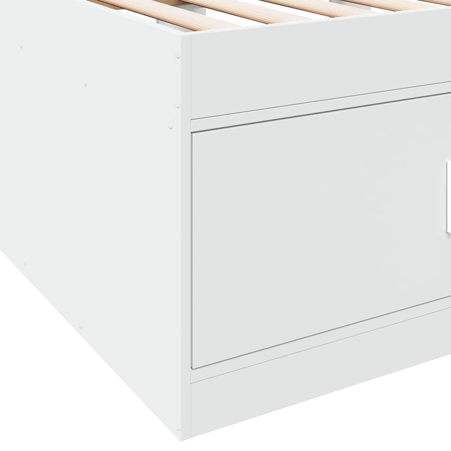 Bed Frame with Storage White 80 x 200 cm Engineered Wood