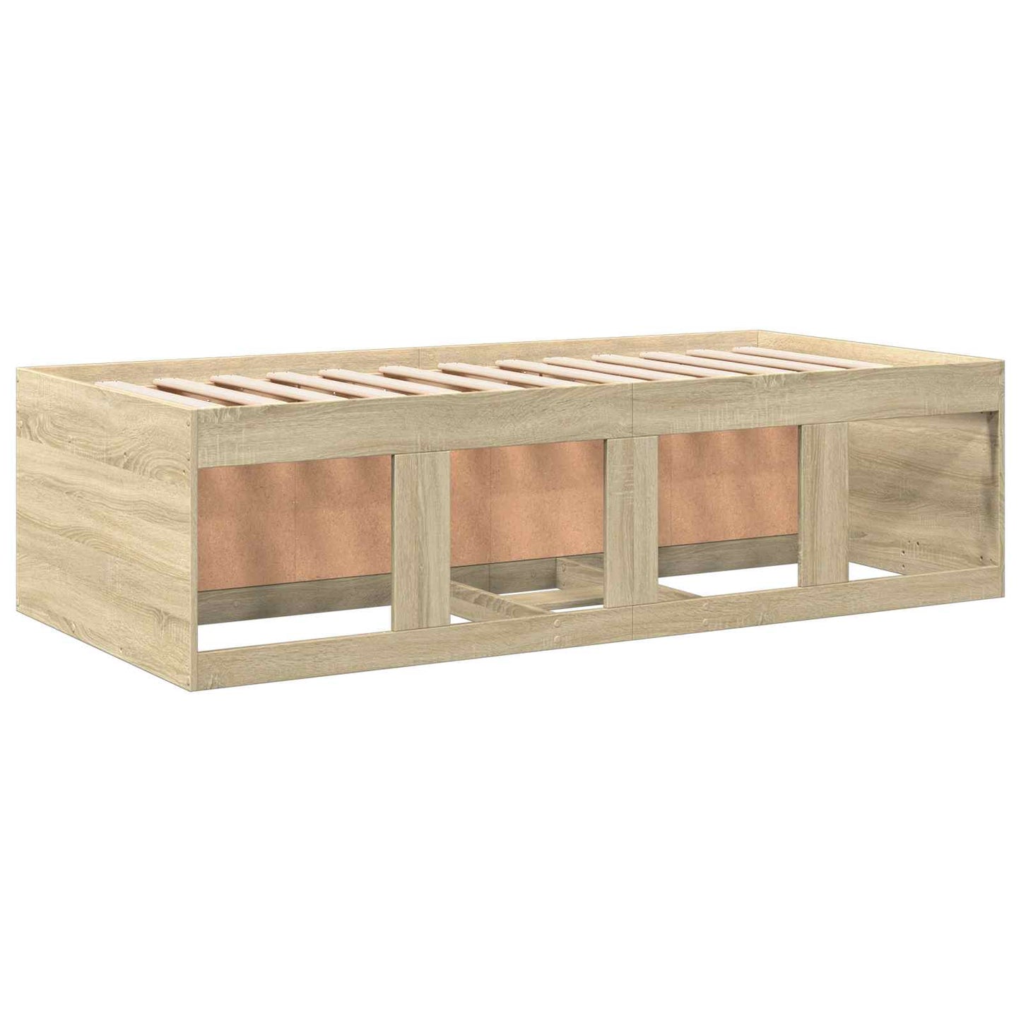 Bed Frame with Storage Sonoma Oak 80 x 200 cm Engineered Wood