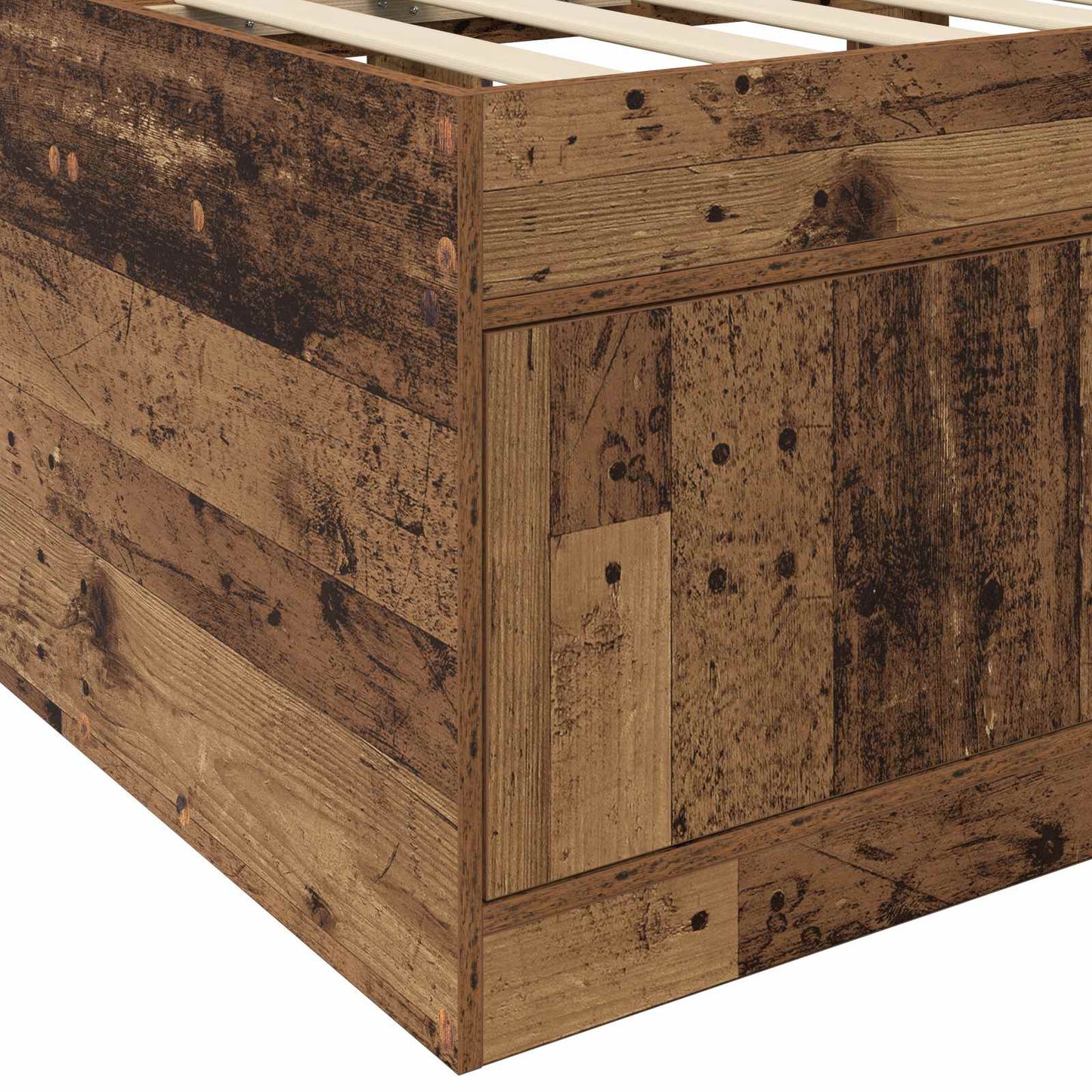 Bed Frame with Storage Old Wood 80 x 200 cm Engineered Wood