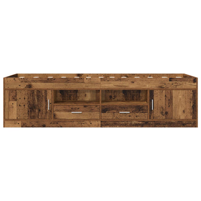Bed Frame with Storage Old Wood 80 x 200 cm Engineered Wood