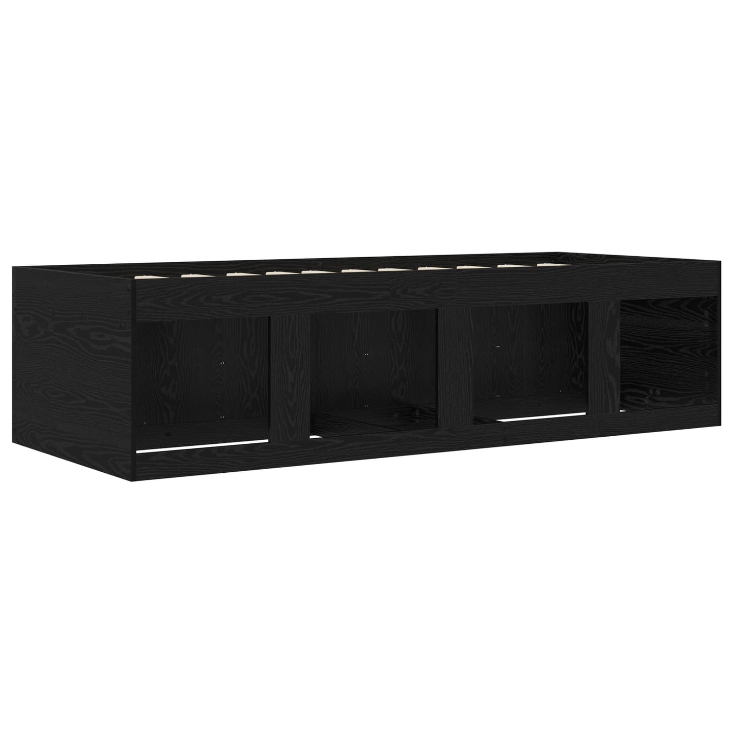 Bed Frame with Storage Black Oak 80 x 200 cm Engineered Wood