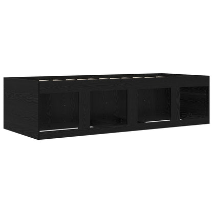 Bed Frame with Storage Black Oak 80 x 200 cm Engineered Wood