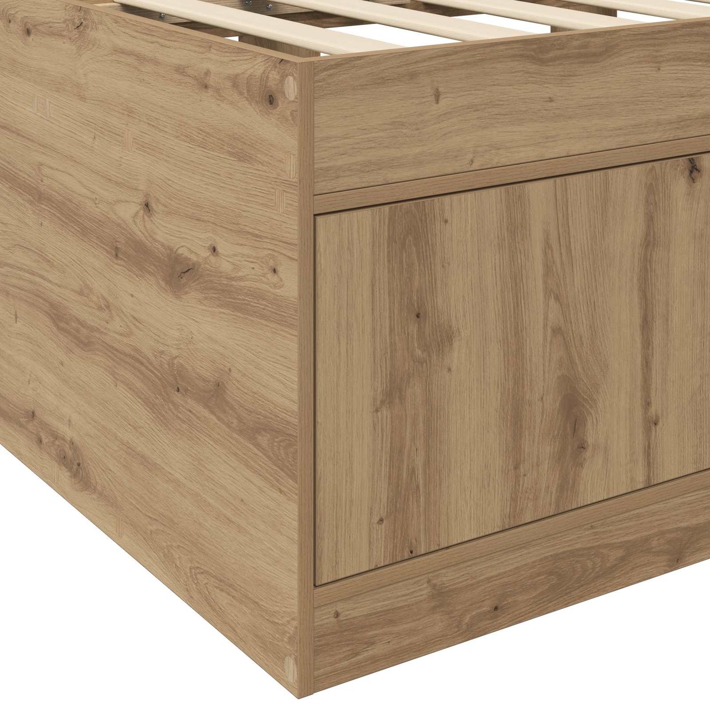 Bed Frame with Storage Artisian Oak 80 x 200 cm Engineered Wood