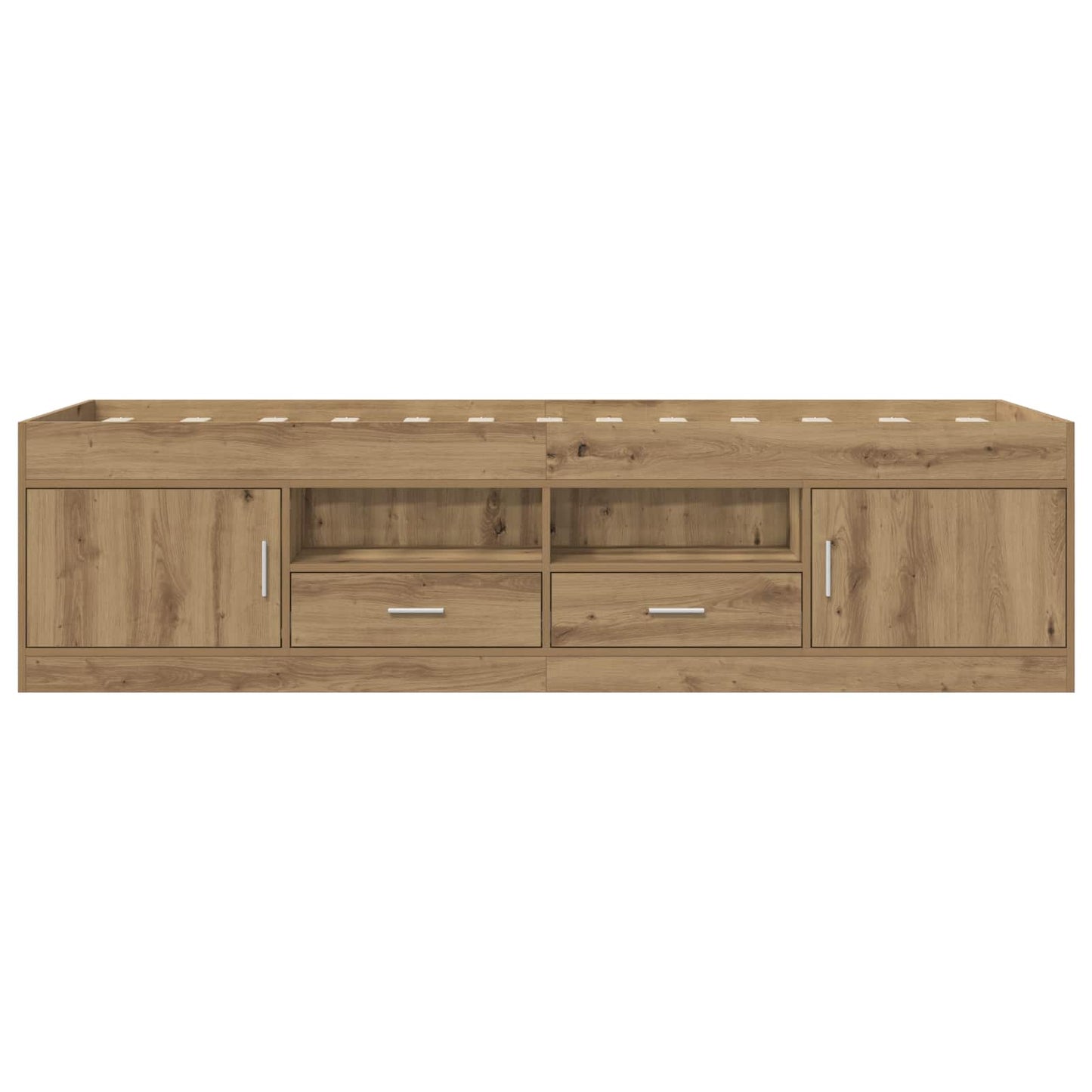 Bed Frame with Storage Artisian Oak 80 x 200 cm Engineered Wood