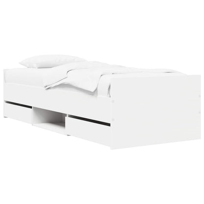 Bed Frame with Storage White 80 x 200 cm Engineered Wood