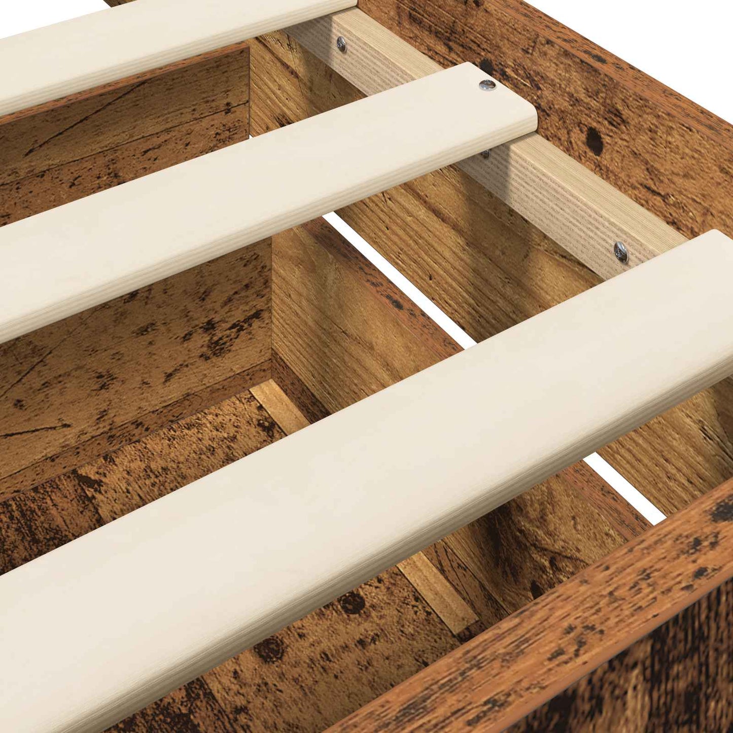 Bed Frame with Storage Old Wood 80 x 200 cm Engineered Wood