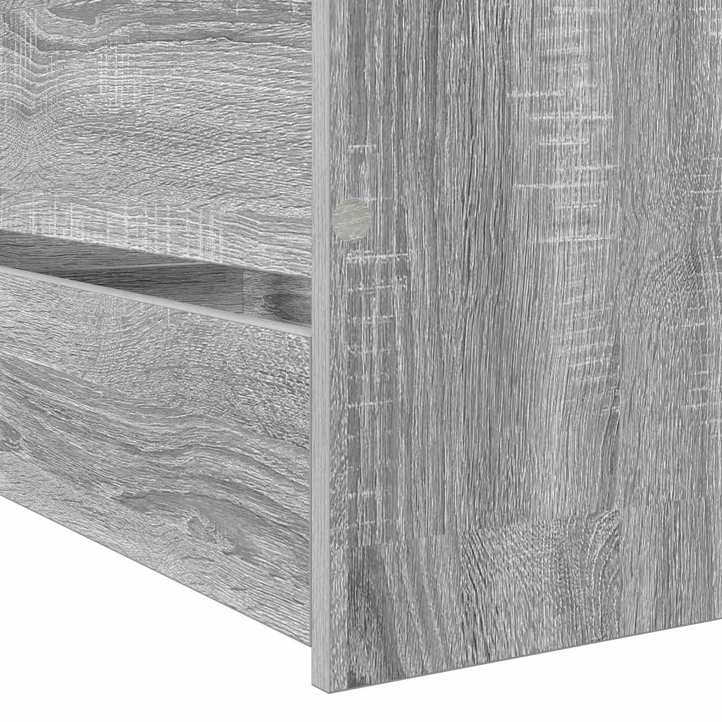 Bed Frame with Storage Grey Sonoma 80 x 200 cm Engineered Wood