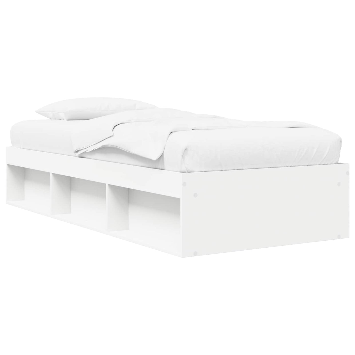 Bed Frame with Storage White 80 x 200 cm Engineered Wood