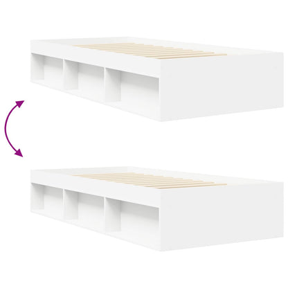 Bed Frame with Storage White 80 x 200 cm Engineered Wood
