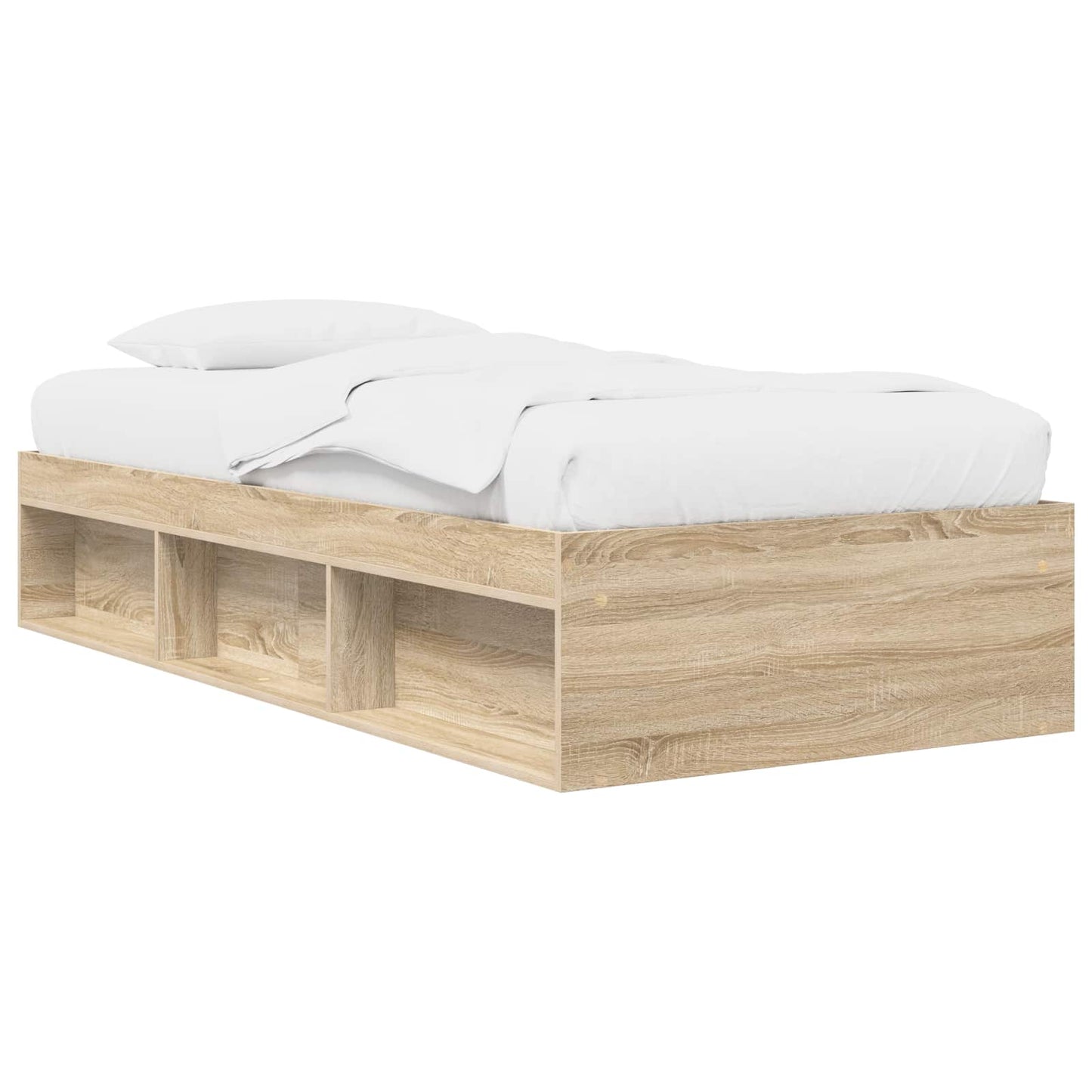 Bed Frame with Storage Sonoma Oak 80 x 200 cm Engineered Wood