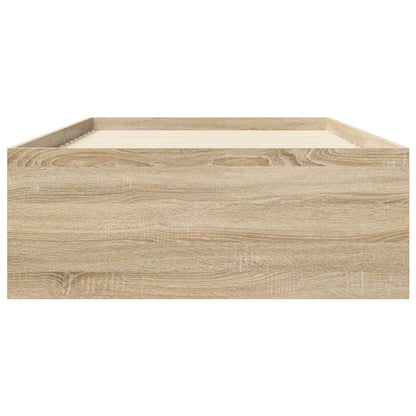 Bed Frame with Storage Sonoma Oak 80 x 200 cm Engineered Wood