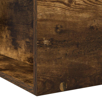 Bed Frame with Storage Smoked Oak 80 x 200 cm Engineered Wood