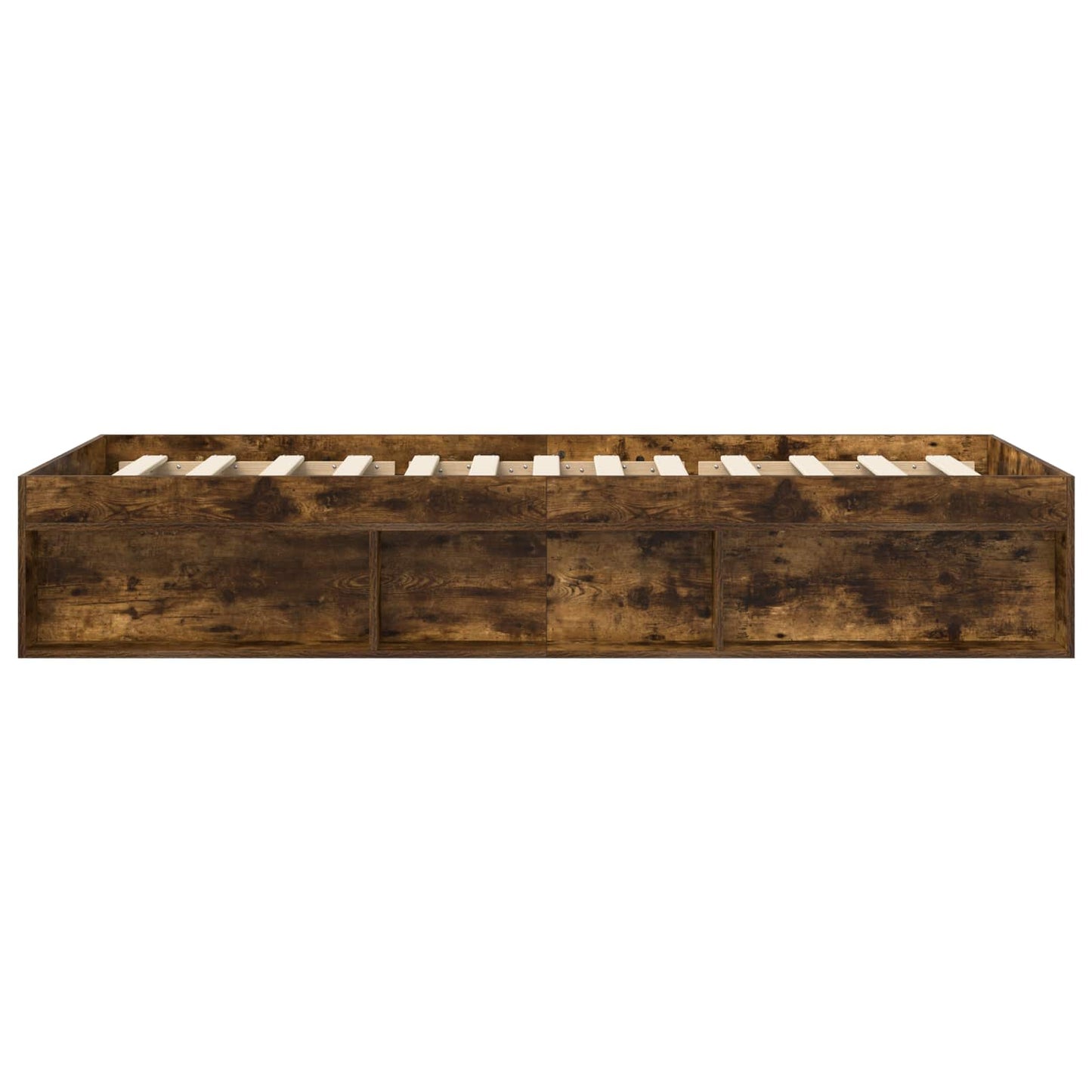 Bed Frame with Storage Smoked Oak 80 x 200 cm Engineered Wood