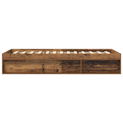 Bed Frame with Storage Old Wood 80 x 200 cm Engineered Wood