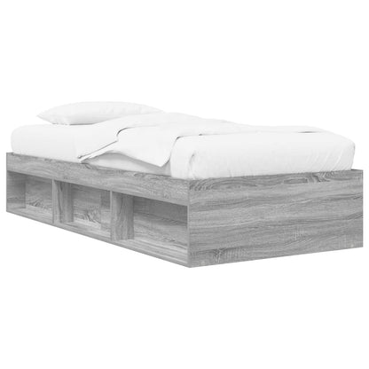 Bed Frame with Storage Grey Sonoma 80 x 200 cm Engineered Wood