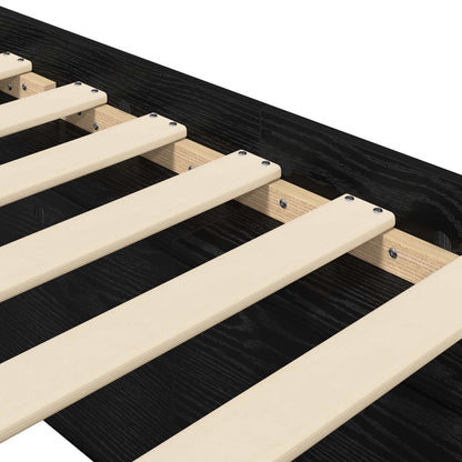 Bed Frame with Storage Black Oak 80 x 200 cm Engineered Wood