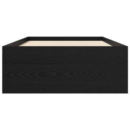 Bed Frame with Storage Black Oak 80 x 200 cm Engineered Wood