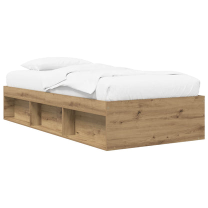 Bed Frame with Storage Artisian Oak 80 x 200 cm Engineered Wood