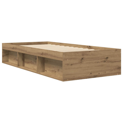 Bed Frame with Storage Artisian Oak 80 x 200 cm Engineered Wood