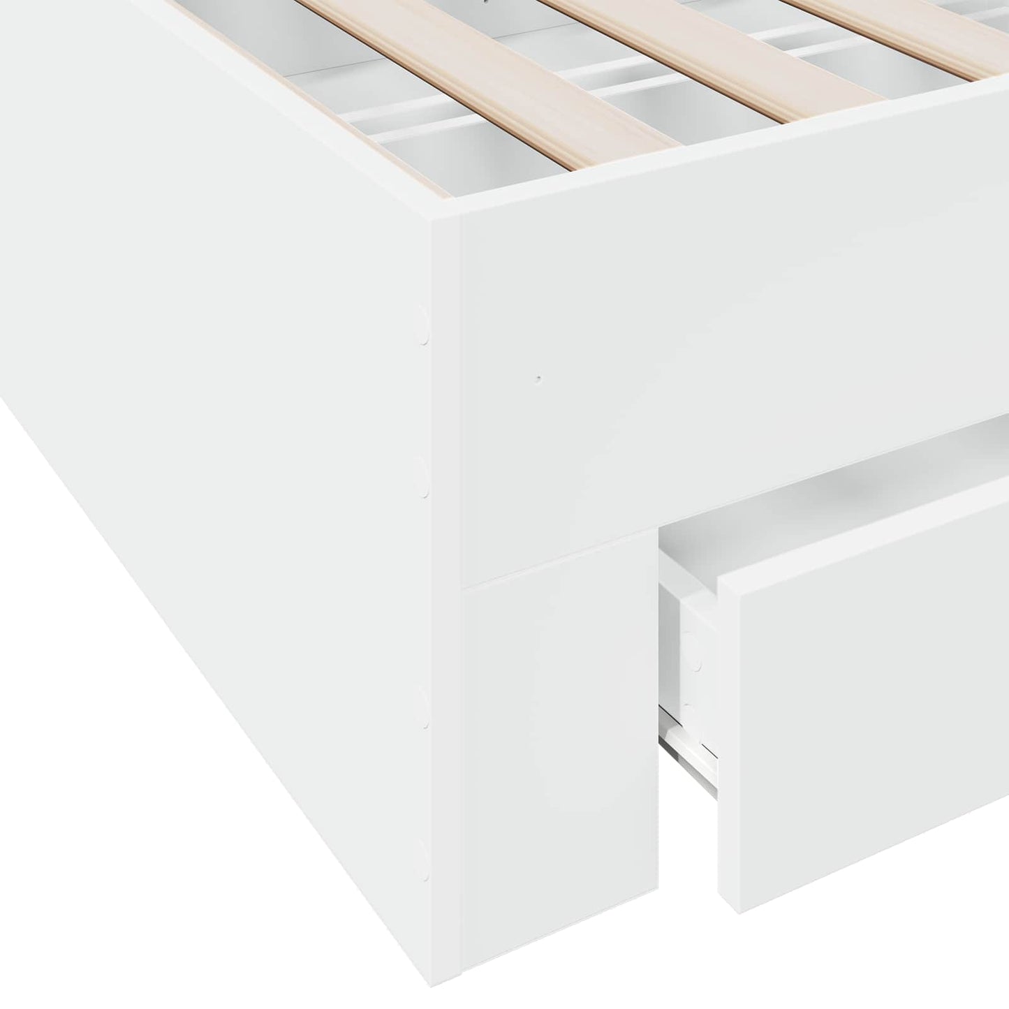Bed Frame with Storage White 80 x 200 cm Engineered Wood