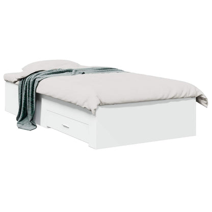 Bed Frame with Storage White 80 x 200 cm Engineered Wood
