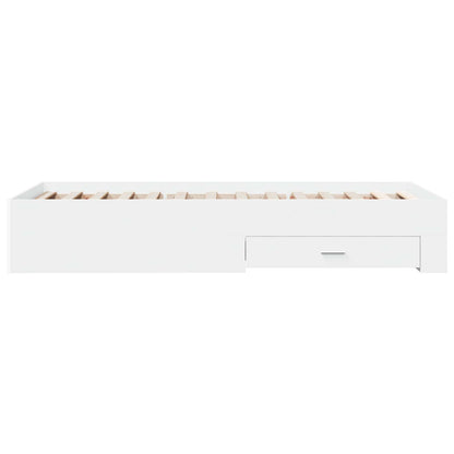 Bed Frame with Storage White 80 x 200 cm Engineered Wood