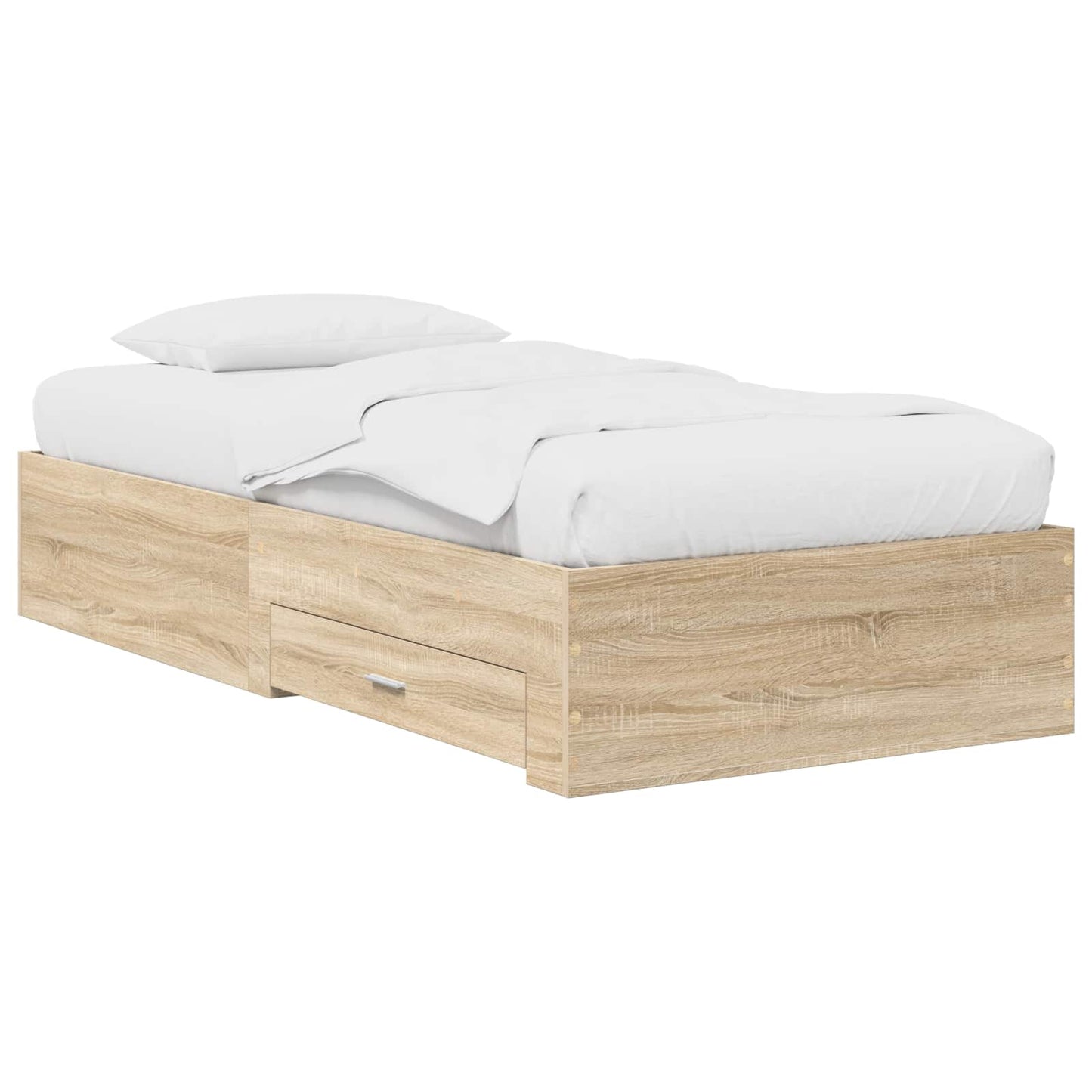 Bed Frame with Storage Sonoma Oak 80 x 200 cm Engineered Wood