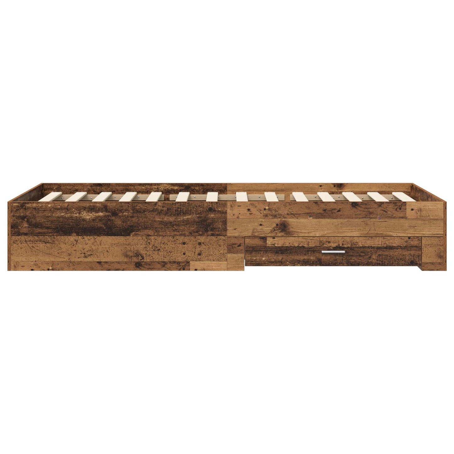 Bed Frame with Storage Old Wood 80 x 200 cm Engineered Wood