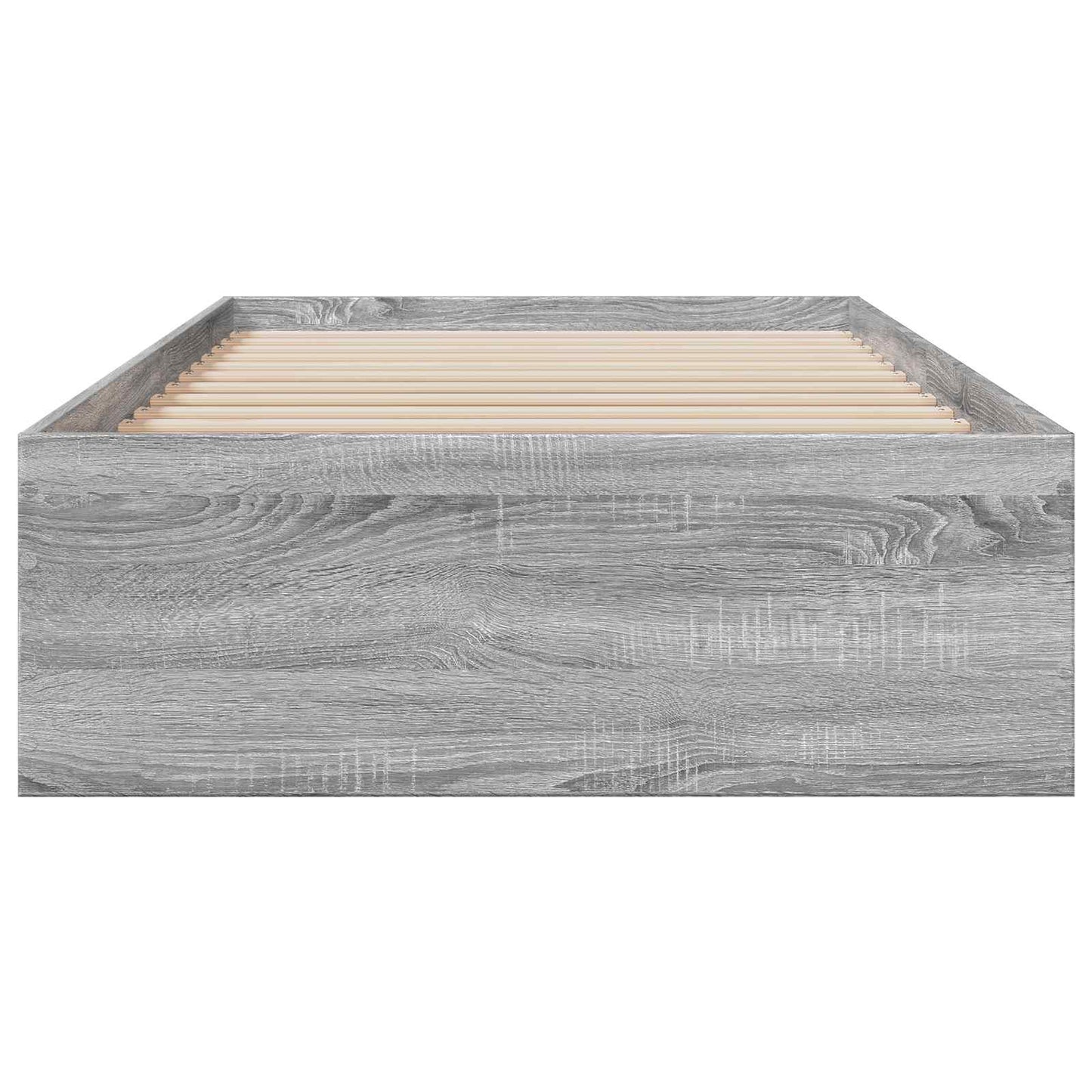 Bed Frame with Storage Grey Sonoma 80 x 200 cm Engineered Wood