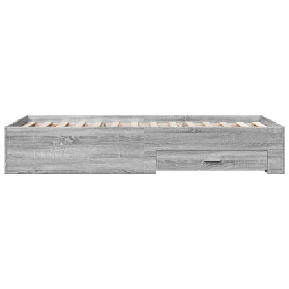 Bed Frame with Storage Grey Sonoma 80 x 200 cm Engineered Wood