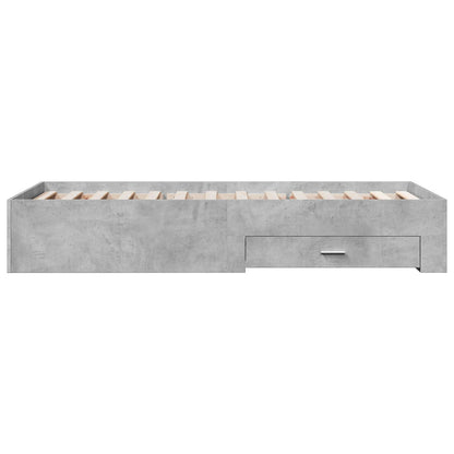 Bed Frame with Storage Concrete Grey 80 x 200 cm