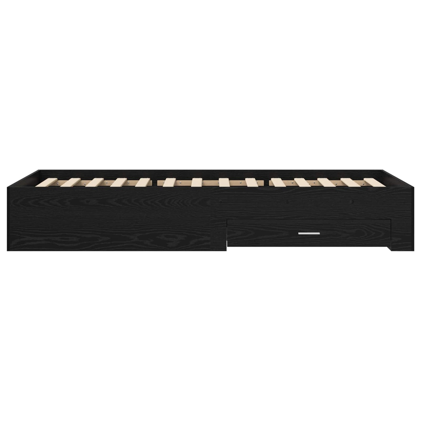 Bed Frame with Storage Black Oak 80 x 200 cm Engineered Wood