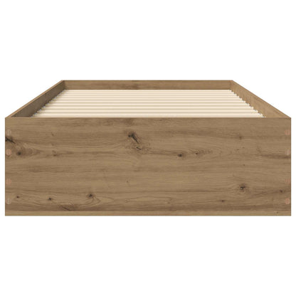 Bed Frame with Storage Artisian Oak 80 x 200 cm Engineered Wood