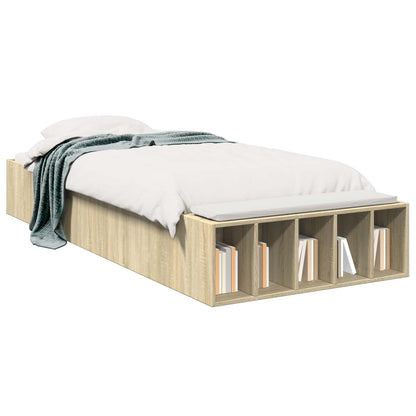 Bed Frame with Storage Sonoma Oak 80 x 200 cm Engineered Wood