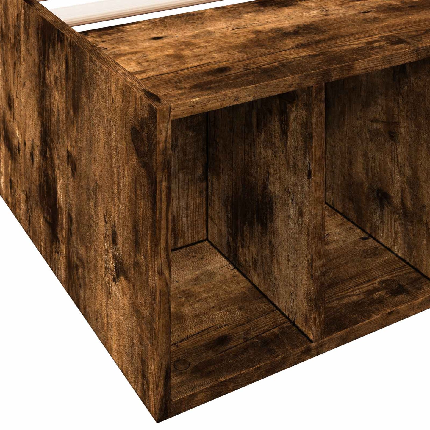 Bed Frame with Storage Smoked Oak 80 x 200 cm Engineered Wood