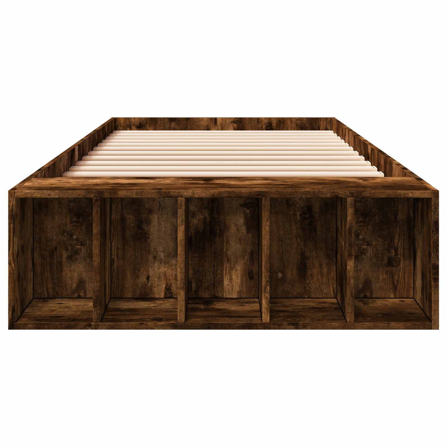 Bed Frame with Storage Smoked Oak 80 x 200 cm Engineered Wood
