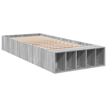 Bed Frame with Storage Grey Sonoma 80 x 200 cm Engineered Wood