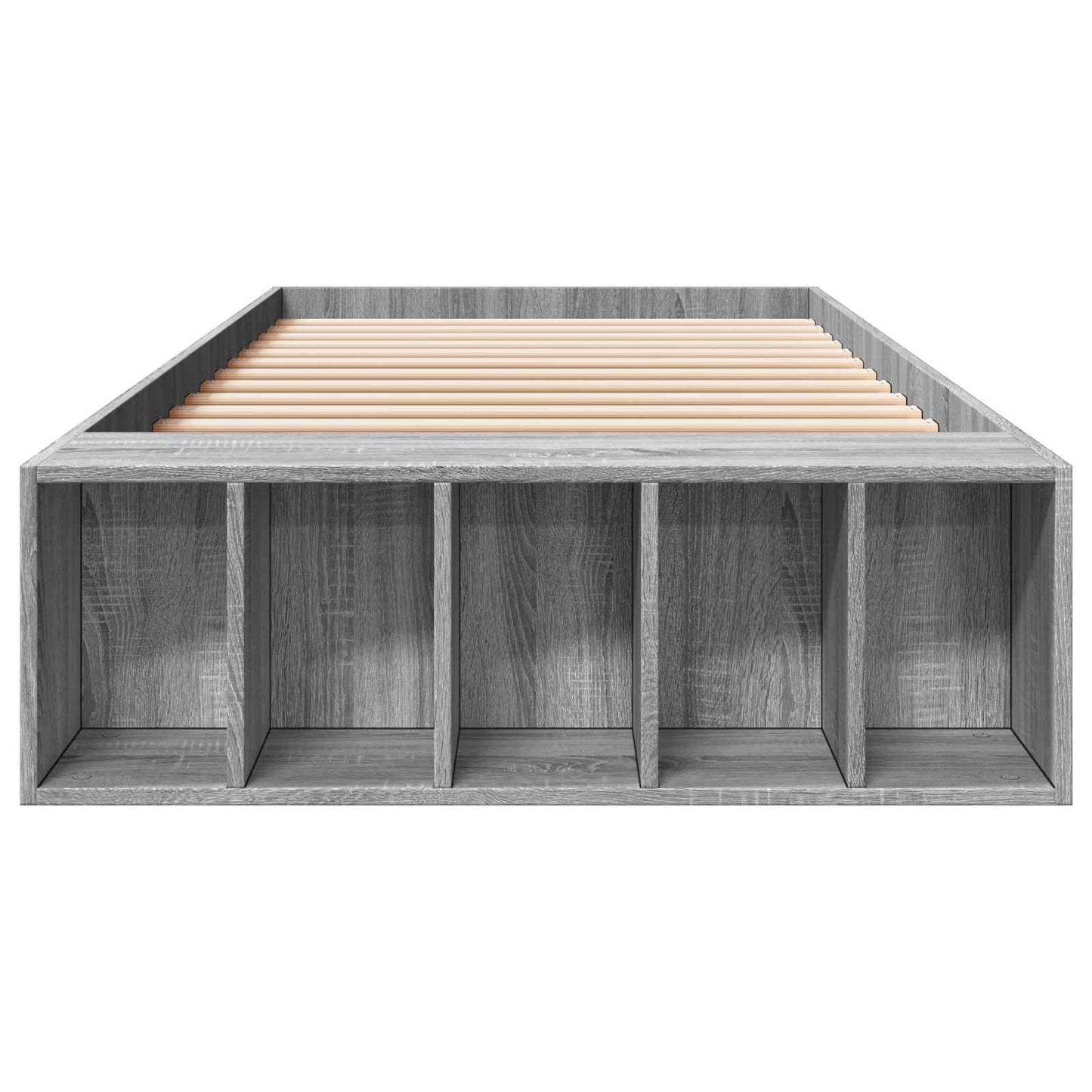 Bed Frame with Storage Grey Sonoma 80 x 200 cm Engineered Wood