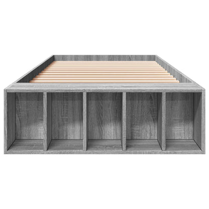 Bed Frame with Storage Grey Sonoma 80 x 200 cm Engineered Wood