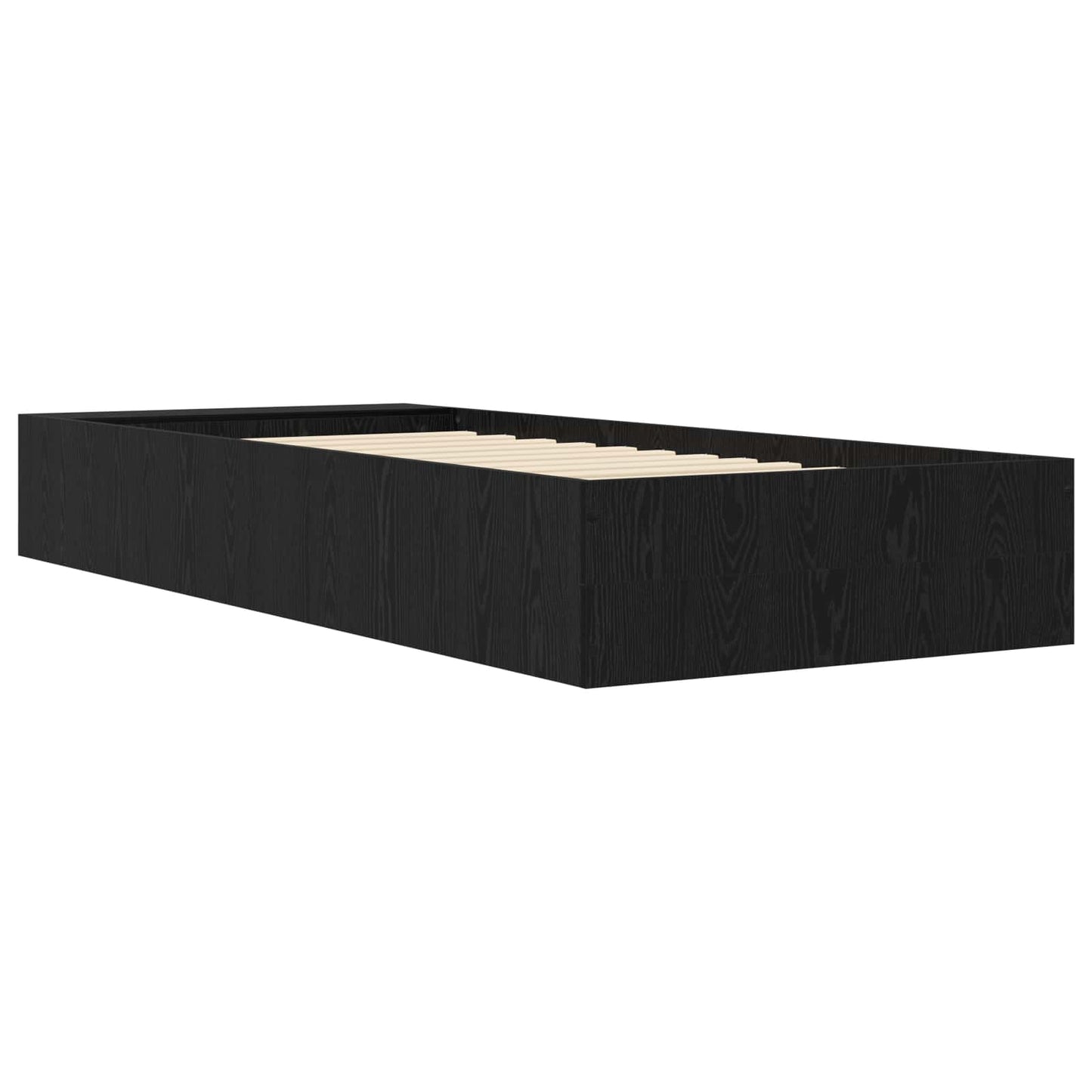 Bed Frame with Storage Black Oak 80 x 200 cm Engineered Wood