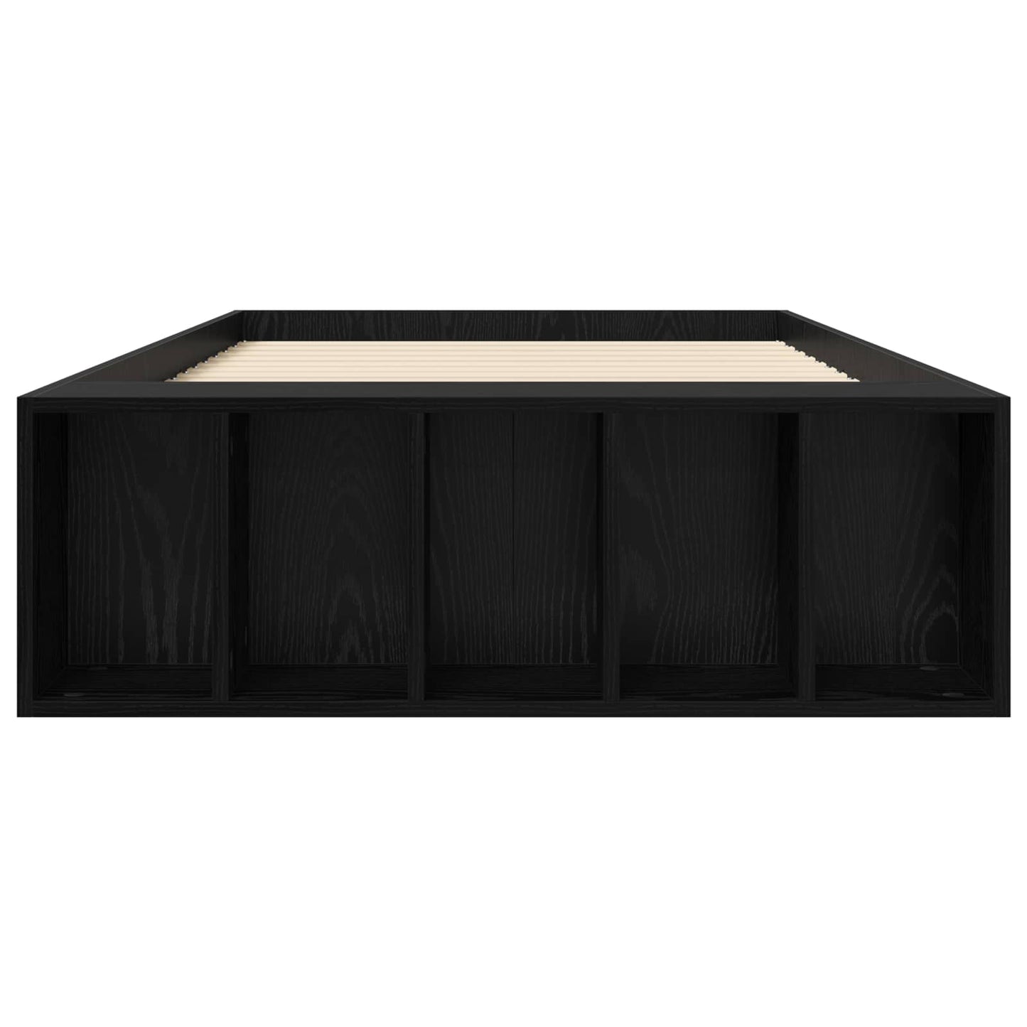 Bed Frame with Storage Black Oak 80 x 200 cm Engineered Wood