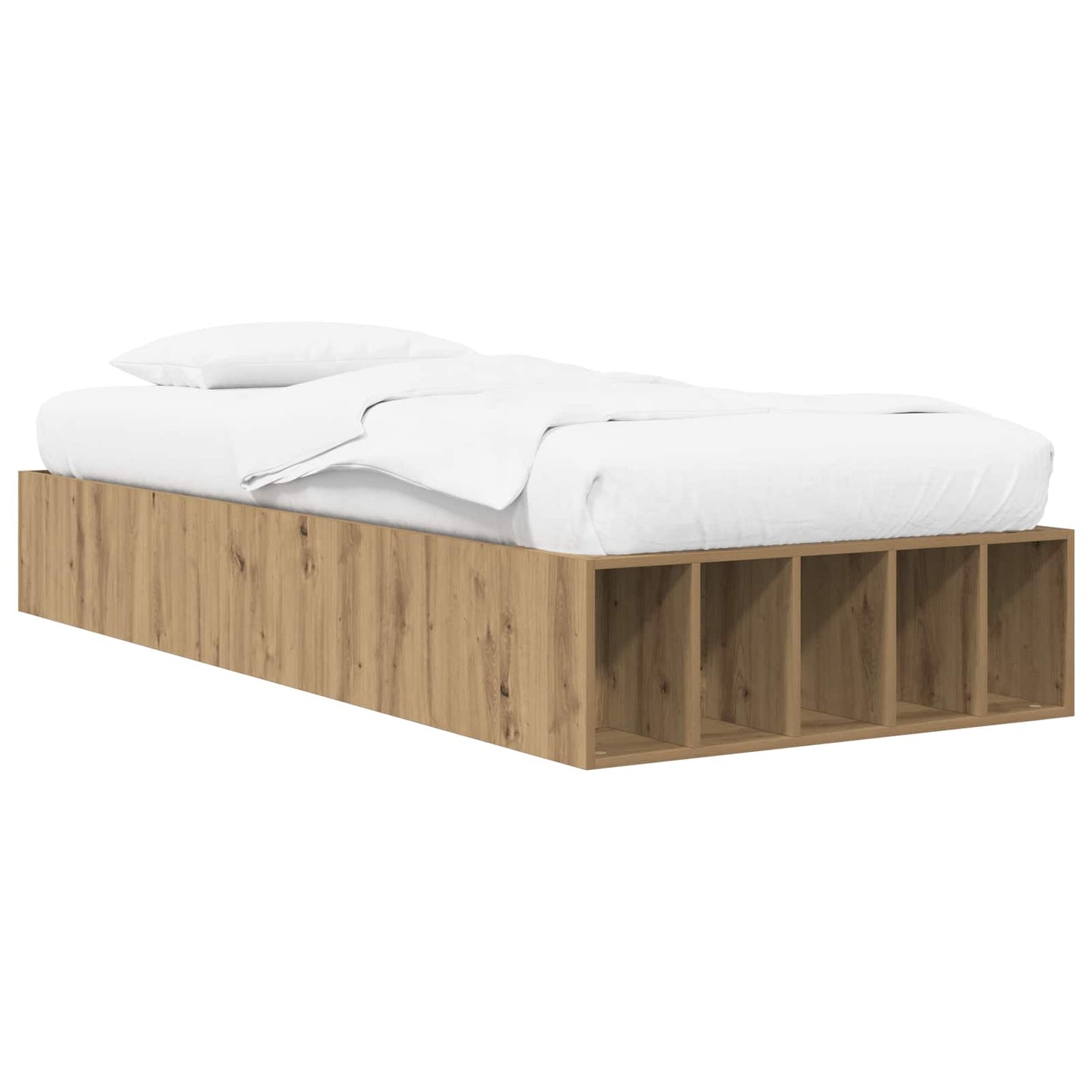 Bed Frame with Storage Artisian Oak 80 x 200 cm Engineered Wood