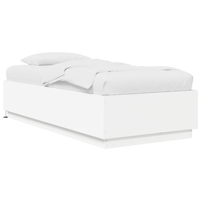 Bed Frame with LED White 80 x 200 cm Engineered Wood