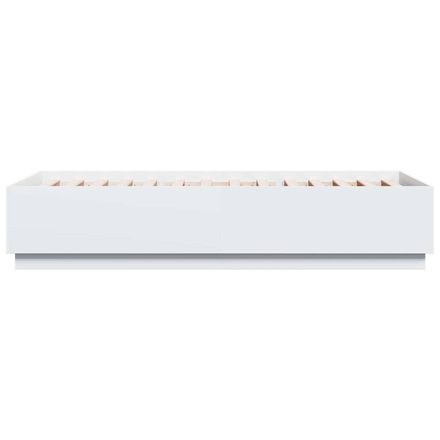 Bed Frame with LED White 80 x 200 cm Engineered Wood