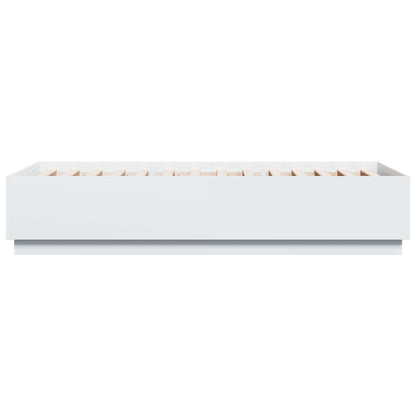 Bed Frame with LED White 80 x 200 cm Engineered Wood
