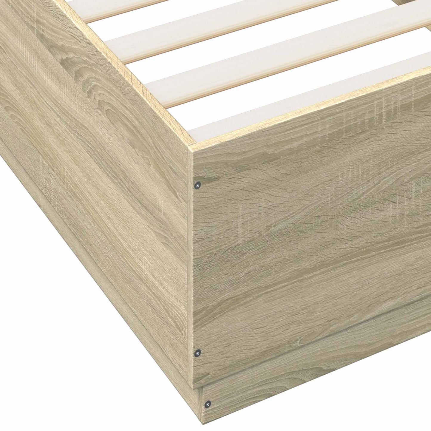 Bed Frame with LED Sonoma Oak 80 x 200 cm Engineered Wood