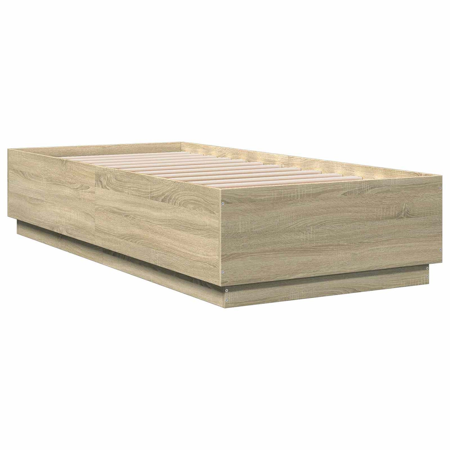 Bed Frame with LED Sonoma Oak 80 x 200 cm Engineered Wood