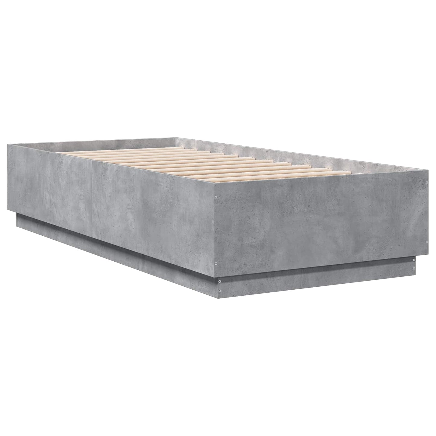 Bed Frame with LED Concrete Grey 80 x 200 cm Engineered Wood