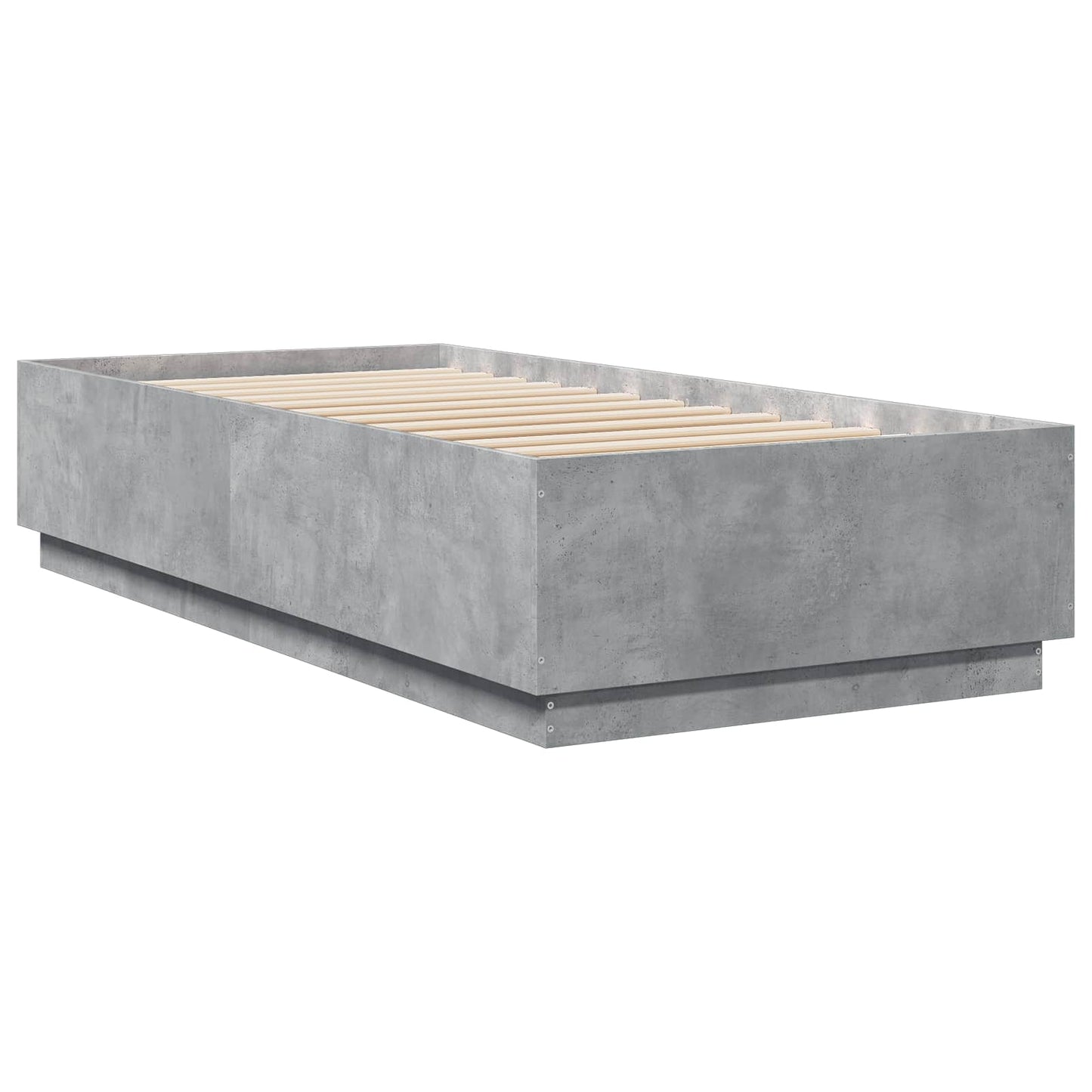 Bed Frame with LED Concrete Grey 80 x 200 cm Engineered Wood