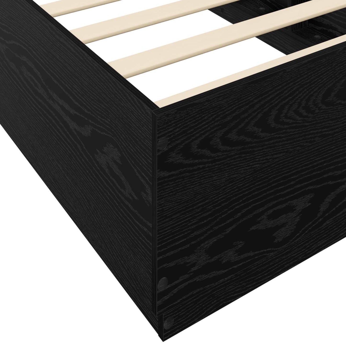 Bed Frame with LED Black Oak 80 x 200 cm Engineered Wood
